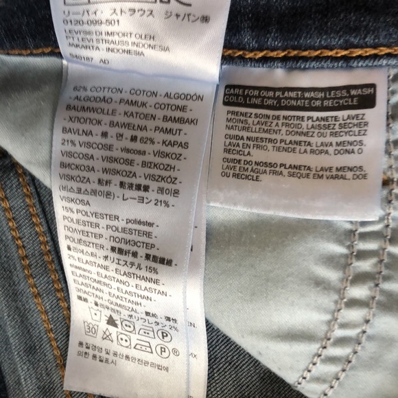 Levi’s 25 Jeans Blue 311 Shaping Skinny Pocket zipper button Excellent Condition - Picture 3 of 7